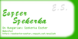 eszter szekerka business card